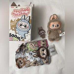 POP MART Authentic Labubu Monster Macarons Vinyl Face Exciting Toffee